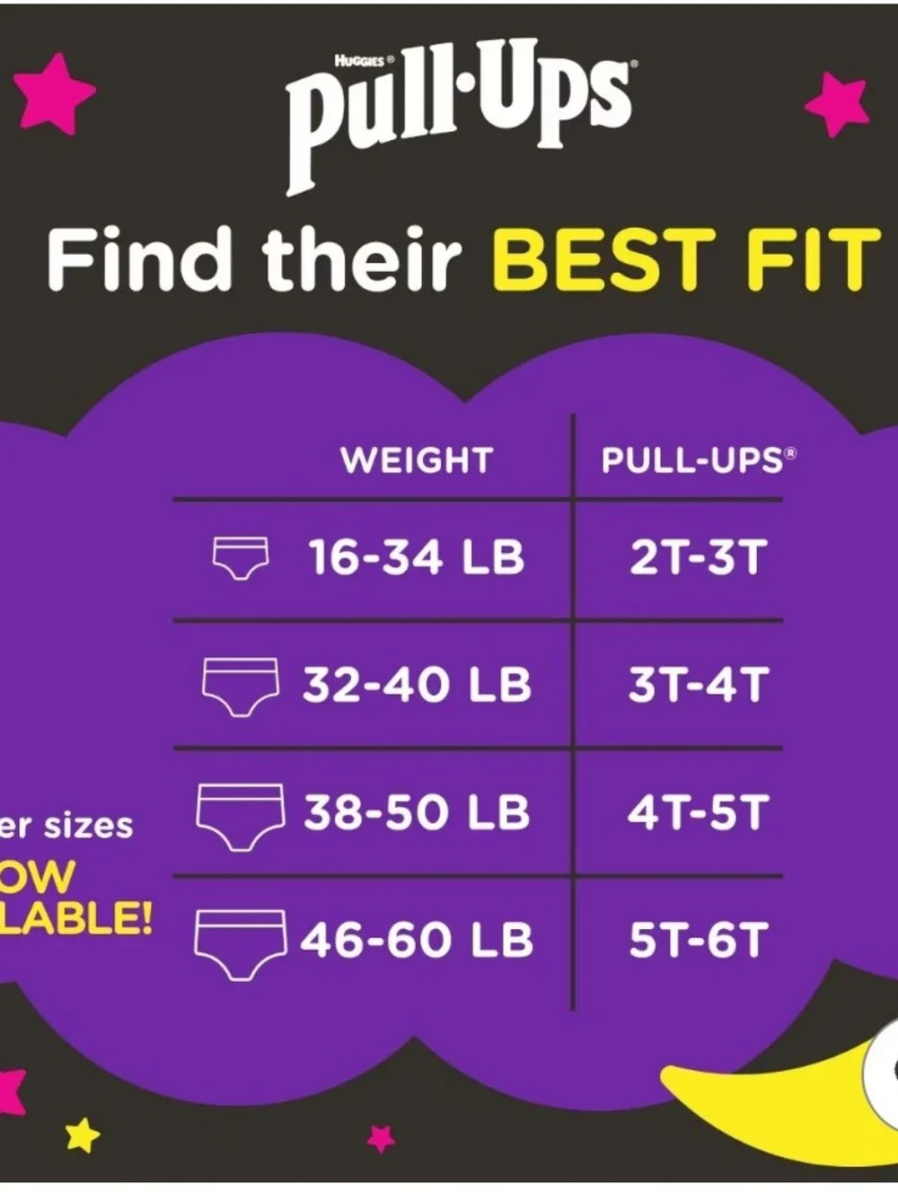 Pull-Ups Girls' Night-Time Potty Training Pants - 4T-5T - 52ct
